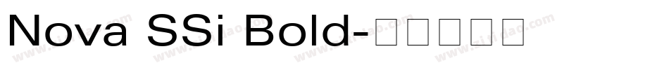 Nova SSi Bold字体转换